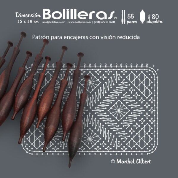 Bolso clutch en encaje de bolillos – Patrón 02e en formato electrónico
