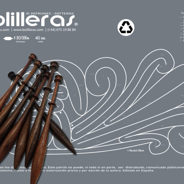 Fular Hinojosa 02 – encaje de bolillos artesanal con patrón exclusivo