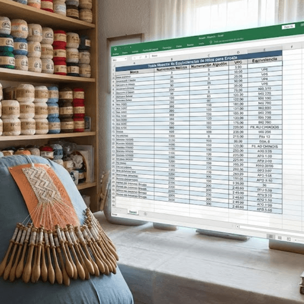 Tabla Maestra de Equivalencias de Hilos para Encaje de Bolillos